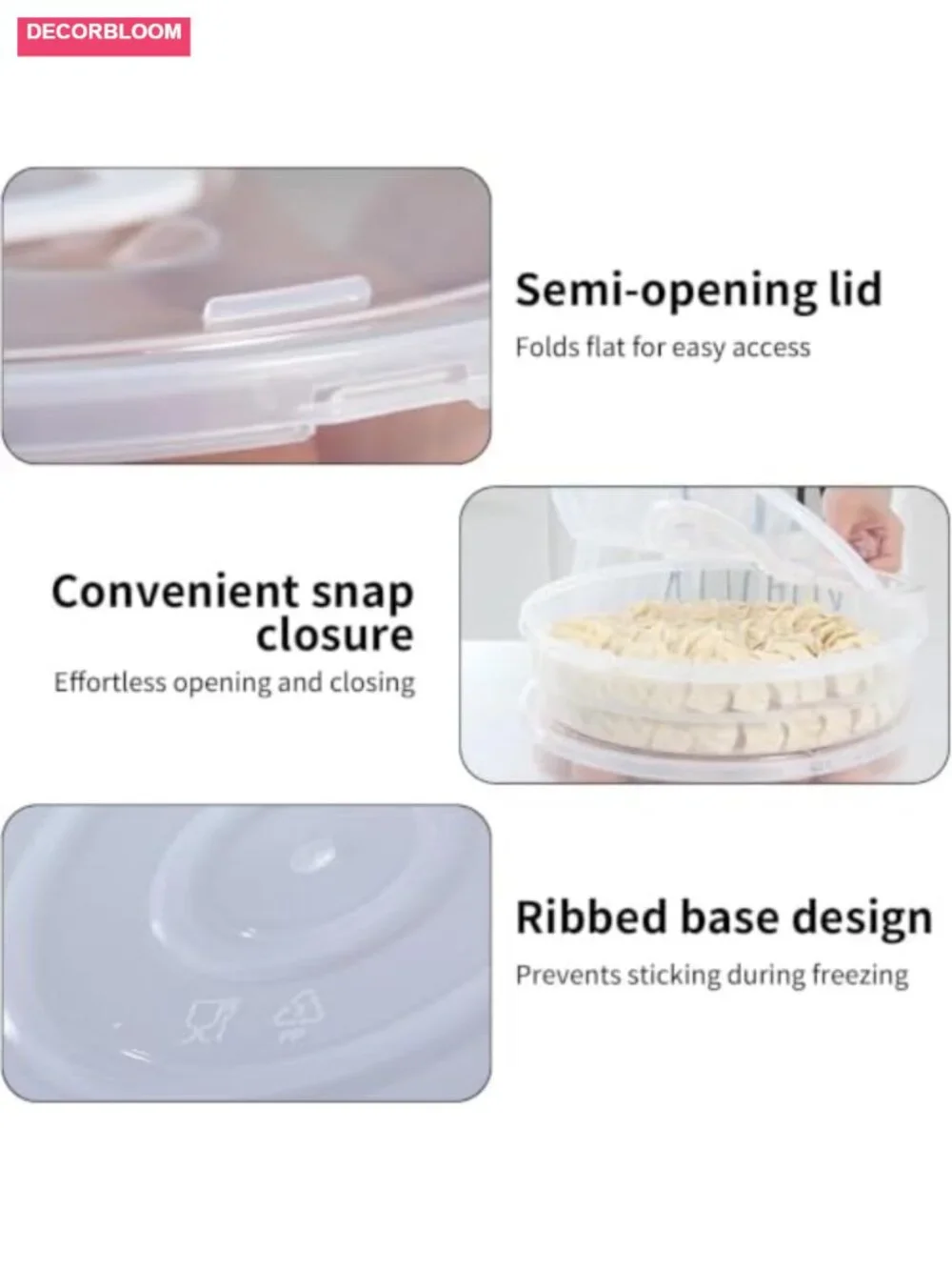 2 Pack 12in Plastic Pie Carrier With Dividers